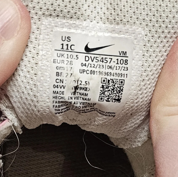 NIKE COURT BOROUGH LOW RECRAFT PS Kids Sneakers, DV5457 108 White/D - Picture 6 of 11